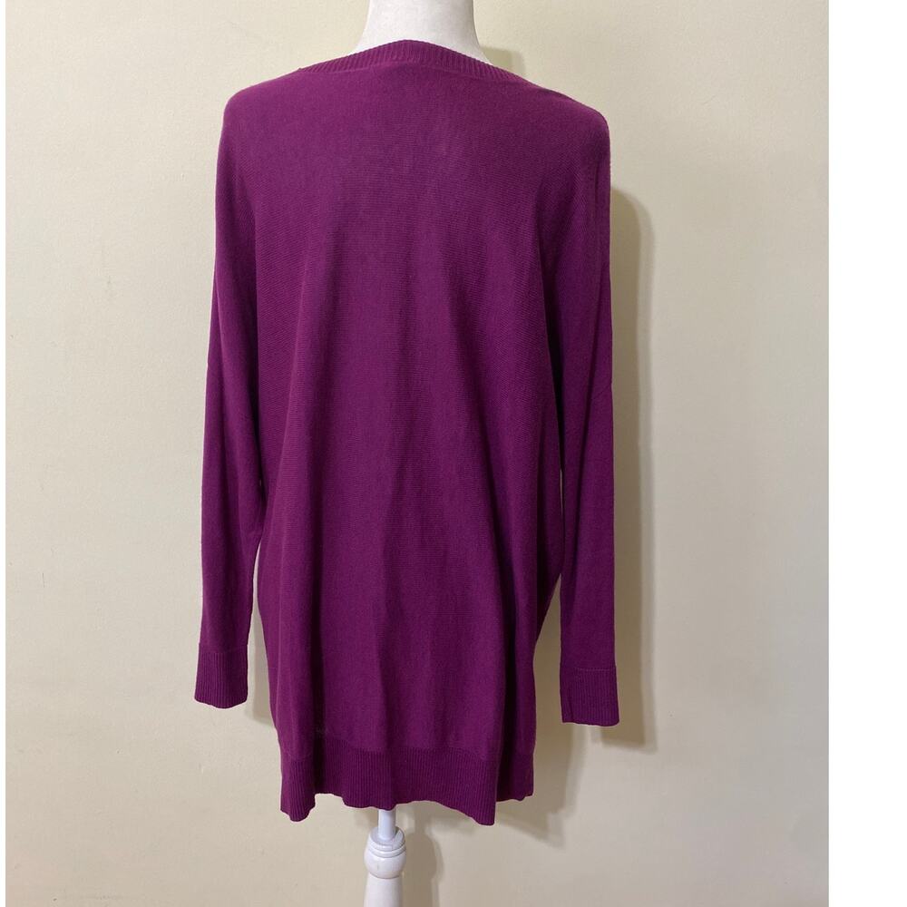 Eileen Fisher Women's Sweater Tunic Purple Sweater organic cotton Size Medium - Picture 4 of 5